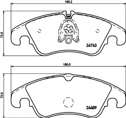 Колодки тормозные дисковые | перед | - Hella 8DB 355 013-751