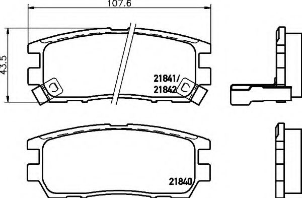 Колодки тормозные дисковые | зад | - Hella 8DB 355 016-471