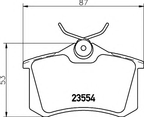 Колодки тормозные дисковые | перед | - Hella 8DB 355 018-111