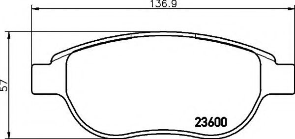 Колодки тормозные дисковые | перед | - Hella 8DB 355 018-871