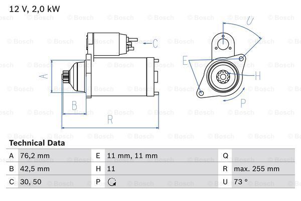 Стартер - Bosch 0 986 024 360