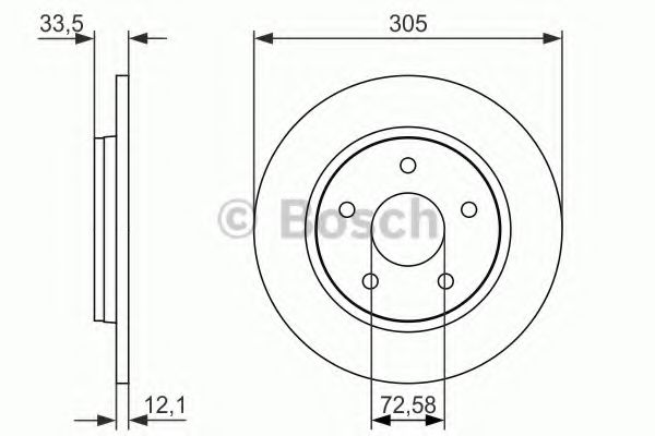 Диск тормозной | зад | - Bosch 0 986 479 050