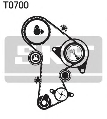 Комплект ремня ГРМ+водяной насос - SKF VKMC 01148-2