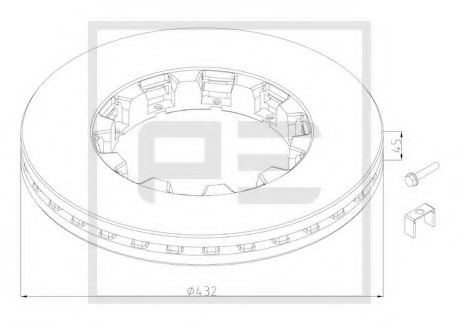 Диск тормозной - PE Automotive 106.203-80A