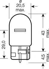 Комплект ламп w21w 12V 21W W3x16d original line качество оригинальной з/ч (оем) 2шт.(1к-т) - Osram 7505-02B