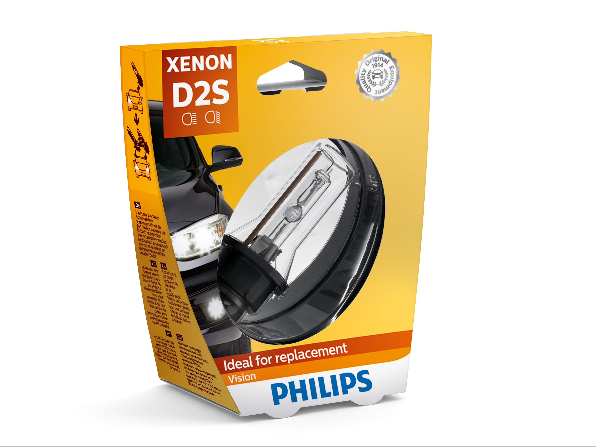 Лампа ксеноновая D2S Vision 4600k 85V 35W P32d-2 S1 Philips                85122VIS1
