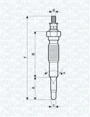 Свеча накаливания - Magneti Marelli 062900077304