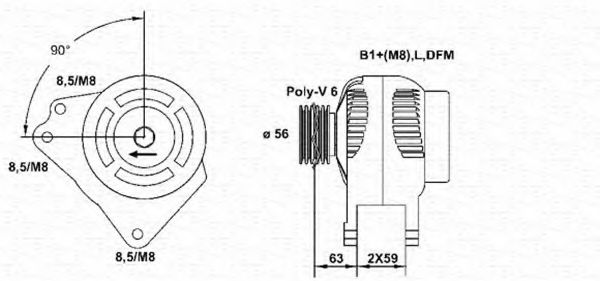 Генератор - Magneti Marelli 063533490010