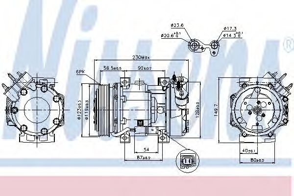 Компрессор, кондиционер - Nissens 89076