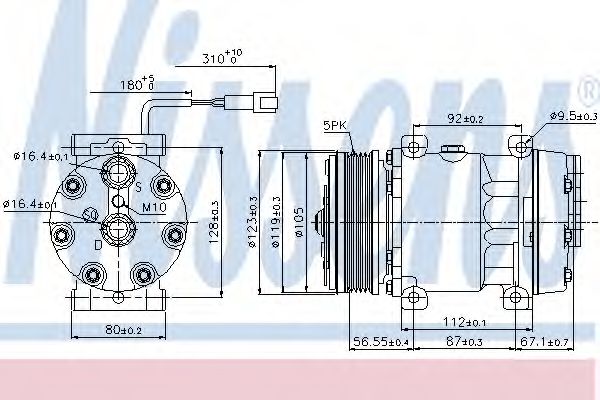 Компрессор, кондиционер - Nissens 89079