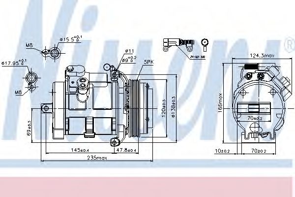 Компрессор, кондиционер - Nissens 89081