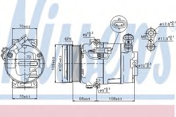 Компрессор, кондиционер - Nissens 89096