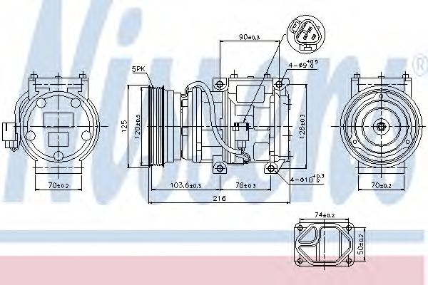 Компрессор, кондиционер - Nissens 89098