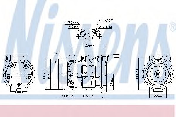 Компрессор кондиционера - Nissens 89099
