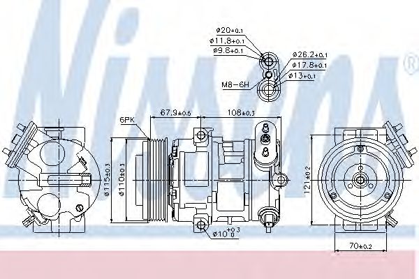 Компрессор, кондиционер - Nissens 89126