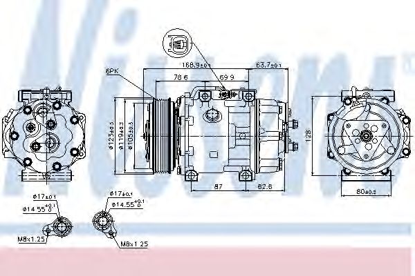 Компрессор, кондиционер - Nissens 89143