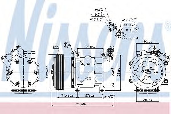 Компрессор, кондиционер - Nissens 89159