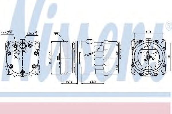 Компрессор, кондиционер - Nissens 89160