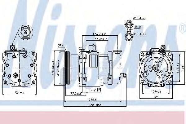Компрессор, кондиционер - Nissens 89187