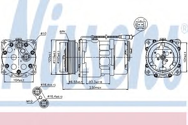 Компрессор, кондиционер - Nissens 89192