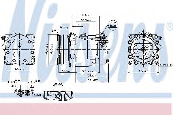 Компрессор, кондиционер - Nissens 89203