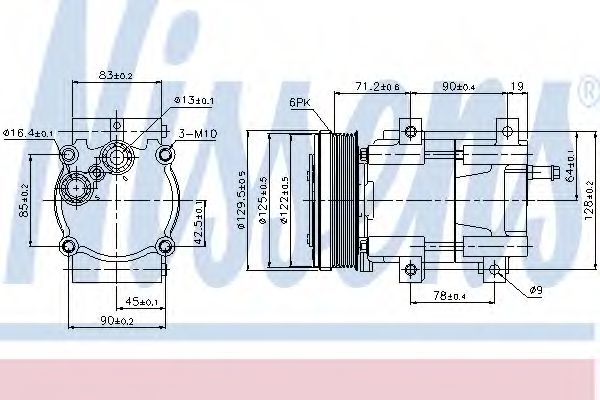 Компрессор, кондиционер - Nissens 89205