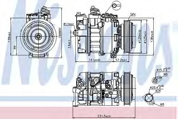 Компрессор кондиционера - Nissens 89231