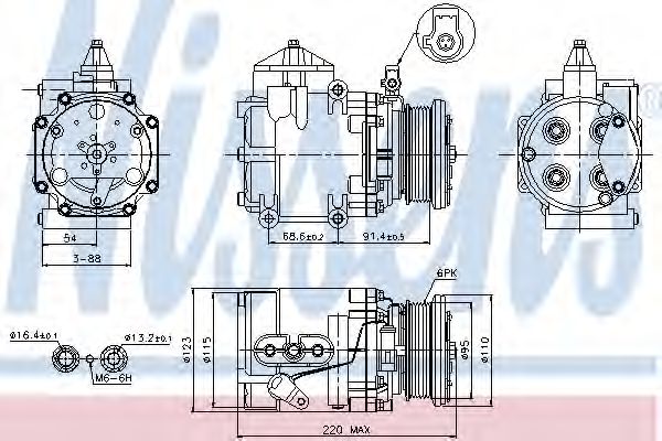 Компрессор, кондиционер - Nissens 89248