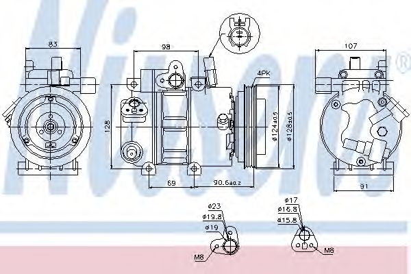 Компрессор, кондиционер - Nissens 89273