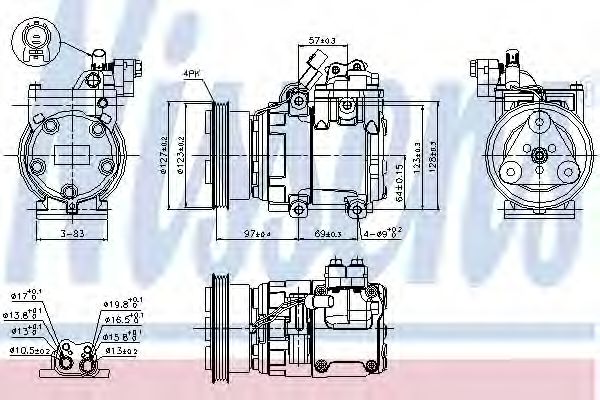 Компрессор, кондиционер - Nissens 89277