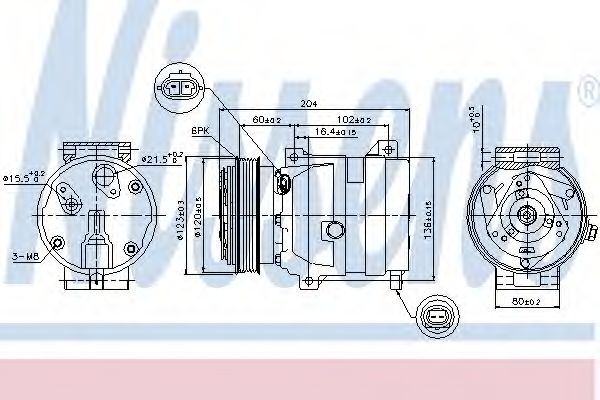 Компрессор, кондиционер - Nissens 89281