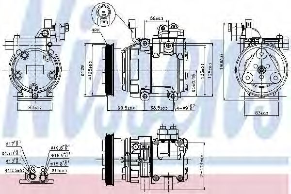 Компрессор, кондиционер - Nissens 89291