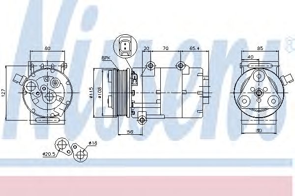 Компрессор, кондиционер - Nissens 89326