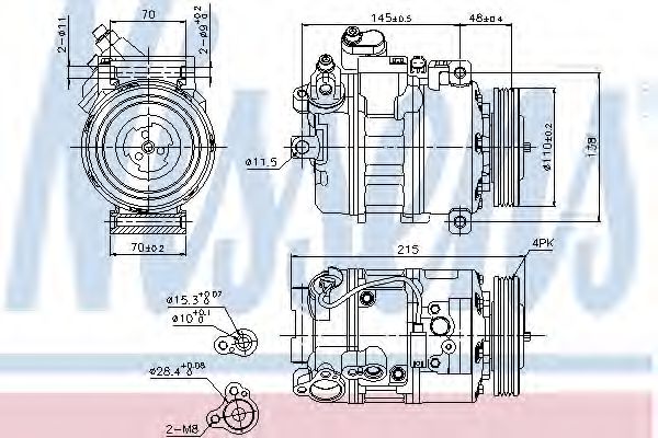Компрессор кондиционера - Nissens 89417