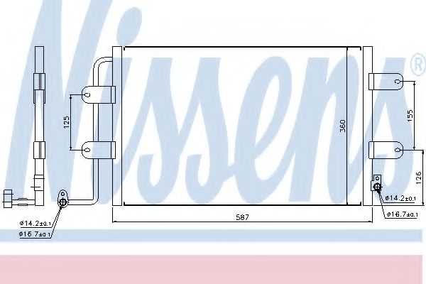Конденсатор, кондиционер - Nissens 940305