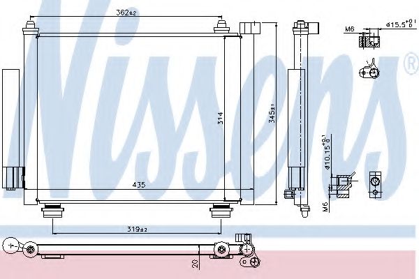 Конденсатор, кондиционер - Nissens 940315