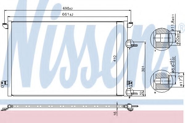 Конденсатор, кондиционер  - Nissens 940320