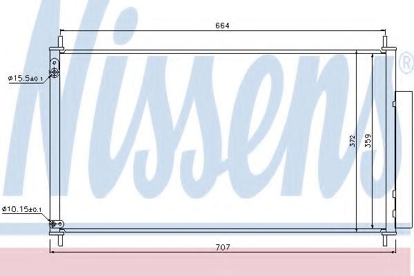 Конденсатор, кондиционер - Nissens 940340