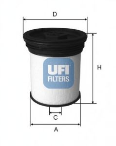 Топливный фильтр - Ufi 26.019.01