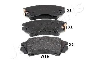 Колодки тормозные дисковые | перед | - Japanparts PA-W16AF