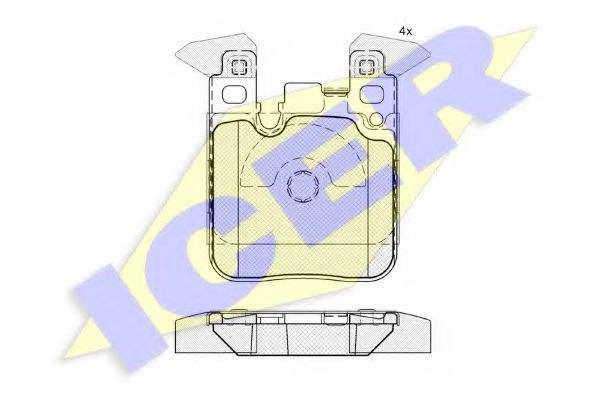Колодки тормозные дисковые | перед | - Icer 182092