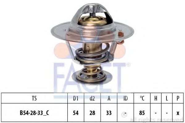 Термостат, охлаждающая жидкость - Facet 7.8837S