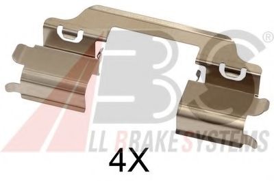 Комплектующие, колодки дискового тормоза - ABS 1707Q