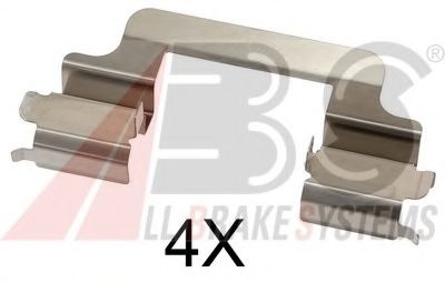 Комплектующие, колодки дискового тормоза - ABS 1727Q