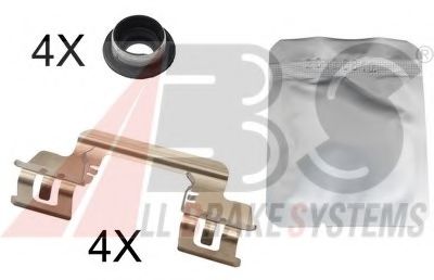 Комплектующие, колодки дискового тормоза - ABS 1784Q