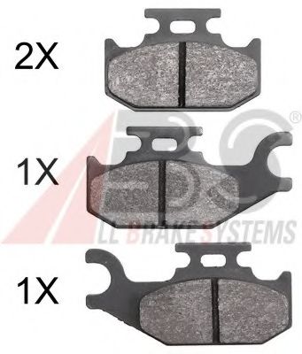 Комплект тормозных колодок, дисковый тормоз - ABS 37933