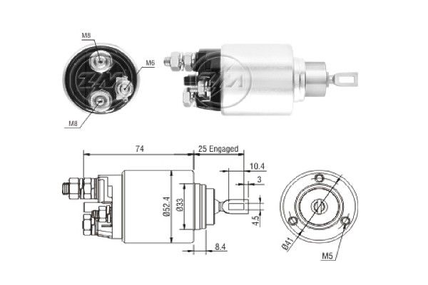 Тяговое реле, стартер - ERA ZM1381