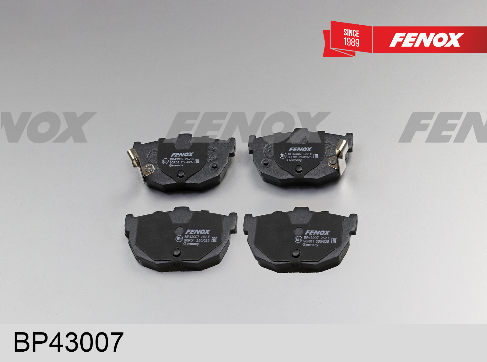 Колодки тормозные дисковые | зад прав/лев | - Fenox BP43007
