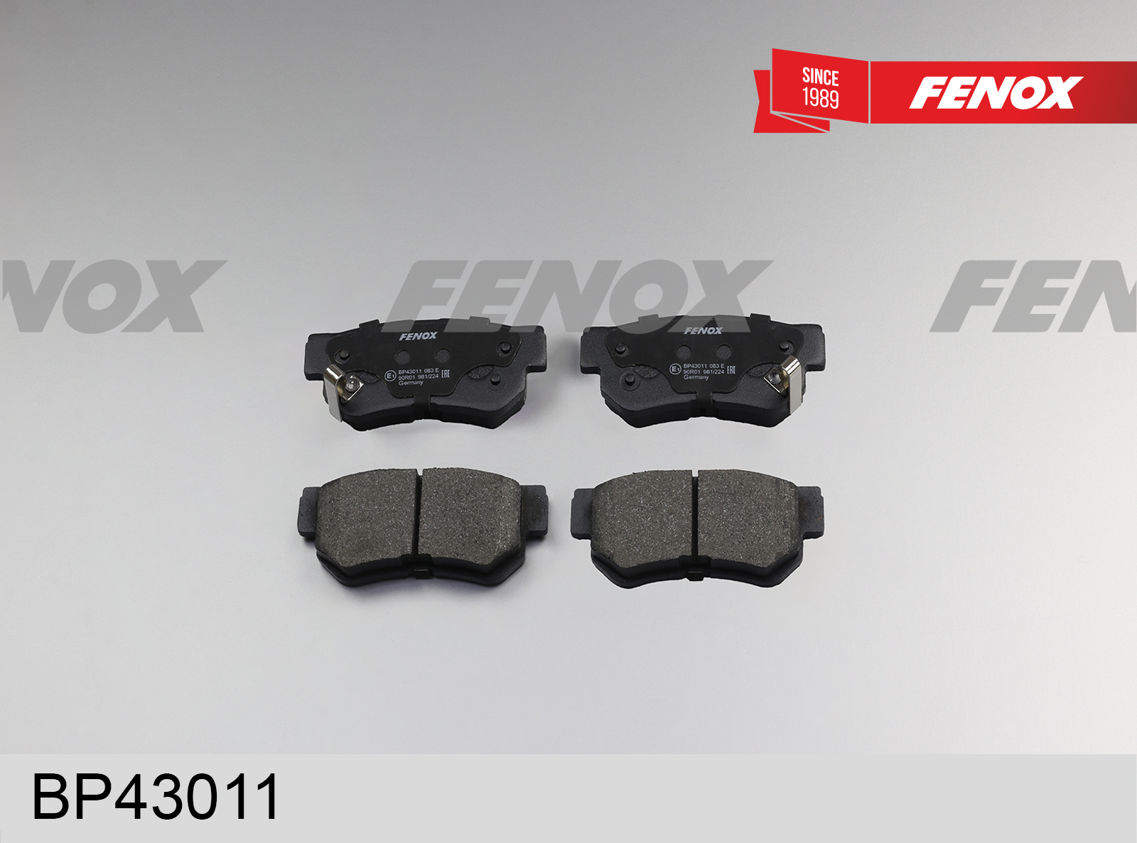 Колодки тормозные дисковые | зад прав/лев | - Fenox BP43011