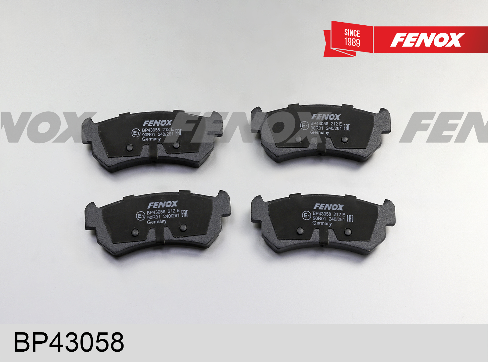 Колодки тормозные дисковые | зад прав/лев | - Fenox BP43058